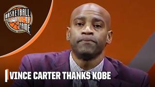 Vince Carter thanks Kobe Bryant during his Hall of Fame speech ❤️  NBA on ESPN [upl. by Aizahs]