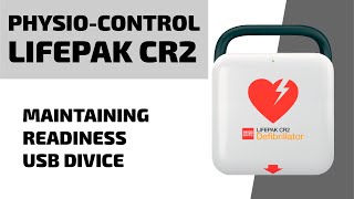 PhysioControl LIFEPAK CR2 AED  Maintaining Readiness USB Devices [upl. by Annaert269]