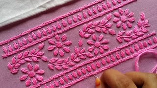 Hand Embroidery Dress Borderline New Designকামিজওড়নাফ্রকশাড়িআধুনিক ফুলকারি হাতের সেলাই ডিজাইন🌈🔥 [upl. by Au823]