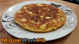 TORTILLA DE PATATAS SALUDABLE  RECETA FITNESS [upl. by Ajna549]