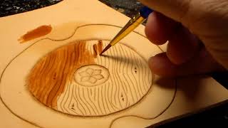 Dyeing woodgrain on leather [upl. by Ecnerual]