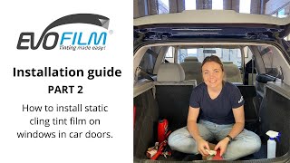 Så här installerar du EVOFILM solfilm del 2  Rutor i bildörrar SE [upl. by Gerrit103]