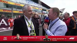 Rowan Atkinson F1 Grid Walk Interview  2024 British Grand Prix [upl. by Ettenahc]