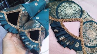 beautiful sleeves design 🤩👆 full cutting and stitching 🤩👆 trending viralvideo shorts [upl. by Kylander]