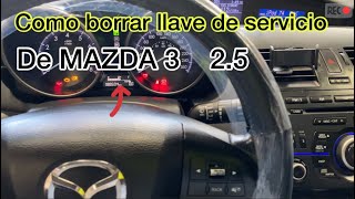 Como borrar servicio de mantenimiento de MAZDA 3 y activar el intervalo de tiempo 🤔 [upl. by Coralie35]