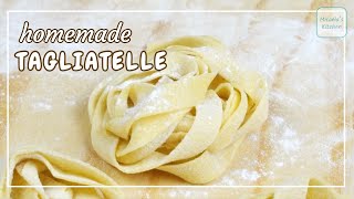 Homemade Tagliatelle TRADITIONAL Italian method vs EASY method [upl. by Nolur38]