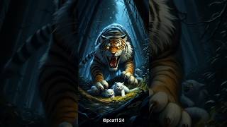 The tiger ate the kitten family catsoftiktok cat cutecat kitten catlover shorts [upl. by Atsillac]