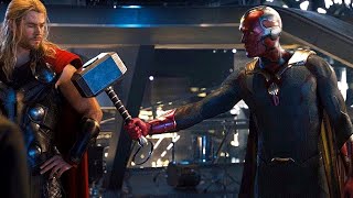 Vision Lifts Thors Hammer Scene  Avengers Age of Ultron  Movie Clip HD [upl. by Charteris]