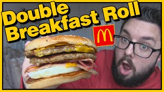 McDonalds Double Breakfast Roll Review [upl. by Davis]