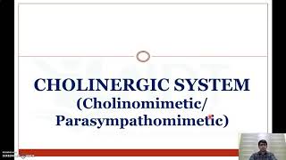 Drug acting on autonomic nervous system part 2  Cholinergic system Malayalam [upl. by Ennovihc]