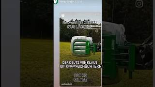 DEUTZ HAT SCHWERE SILAGE RUNDBALLEN FEST IM GRIFF MIT SEINER VIELITZ BALLENZANGE landwirtschaft [upl. by Eenyaj8]