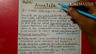 Phylum Annelida characters and classification explain [upl. by Nniuq]