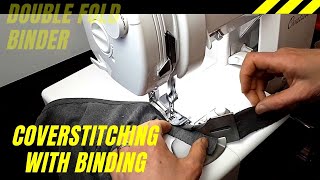 How to Coverstitch Neckline and Armholes Using a Double Fold Binder Coverstitch Machine Uses [upl. by Frederic]