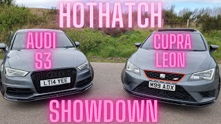 CRAZY Ultimate Hot Hatch Showdown Audi S3 vs Audi RS3 vs Cupra Leon  Which Reigns Supreme [upl. by Ajnos]