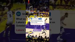 Timberwolves vs lakers final score short20 shorts nfl youdidntknow quizgames doyouknow game [upl. by Tremann]