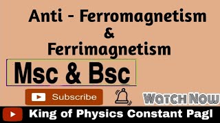 AntiFerromagnetism amp Ferrimagnetism [upl. by Tyson]