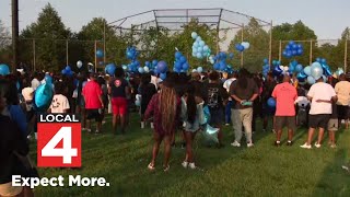 Community gathers to remember former UM Belleville High School cornerback Andre Seldon Jr [upl. by Naltiac]