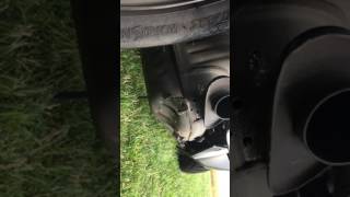 Honda cbr650f drilled hole in stock muffler to make it louder [upl. by Eimmaj]