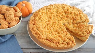 CROSTATA SBRICIOLATA DI ZUCCA Ricetta Facile  CRUMBLE PUMPKIN PIE Easy Recipe [upl. by Neerroc]