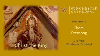 112424 Choral Evensong live from Winchester Cathedral 🇺🇦 [upl. by Vorfeld]