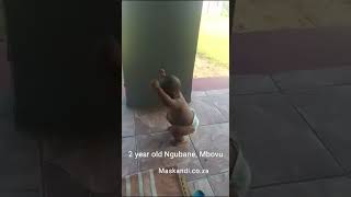 2yearold boy dancing to Khuzani Mpungoses Ngavele Ngamnika [upl. by Aarika868]