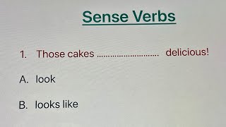 English Grammar Test  Sense Verbs [upl. by Iatnwahs158]