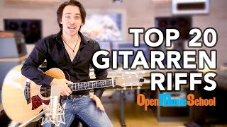 Die 20 besten Gitarrenriffs  Intros aller Zeiten – TOP 20 Gitarrenriffs Akustik Gitarre [upl. by Hobbs710]