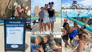 My 16th birthday vlog  At the waterpark with friends and family [upl. by Weiler449]