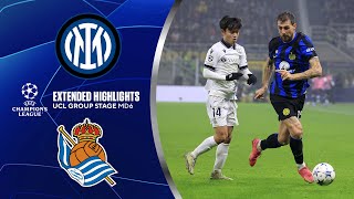 Inter vs Real Sociedad Extended Highlights  UCL Group Stage MD 6  CBS Sports Golazo [upl. by Fillander]