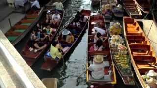 Damnoen Saduak Floating Market in Bangkok Thailand Tour iphone4S olloclip ipadmini iphoneography [upl. by Ronym]