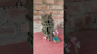 Beautiful miniature clay house 🏠  clayhouse mudhouse craft [upl. by Niu]