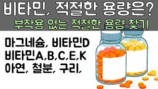 비타민 미네랄 영양제의 적절한 복용량을 아는 방법  칼슘 마그네슘 비타민A B C D E 철분 구리 [upl. by Bornstein]