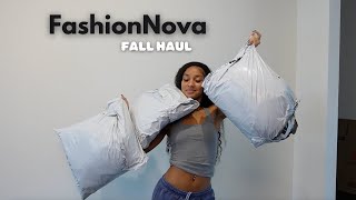 PREPING FOR FALL  1000 FASHION NOVA HAUL [upl. by Anev]