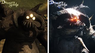 Demons Souls Remake  All Bosses Model Comparison  Side by Side Original vs Remake [upl. by Cormac]