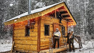 Built BIG CABIN for FORESTER  ANCIENT BEEKEEPING  OLD RECIPE FOR FOOD IN A LOG [upl. by Aivatal948]