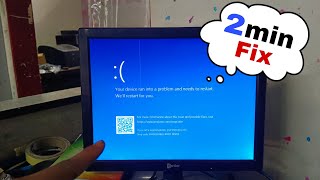 Fix  Your device ran into a problem and needs to restart Windows 1011  Blue Screen Error [upl. by Arlena]