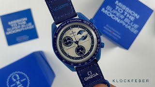 Swatch Bioceramic MoonSwatch Super Blue Moonphase  Full Unboxing and Review [upl. by Aenad]