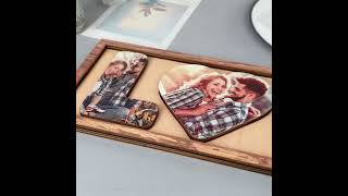 Personalised Wooden LOVE Photo Plaque anniversarygiftscouplegifts [upl. by Deraj]