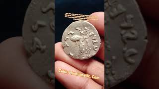 IndoGreek Menander ancient ZakkNumismatic ancient numismatics Kingofcoinscoinhistory [upl. by Roselane]