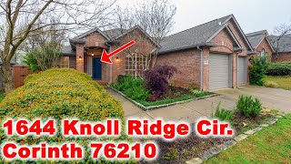 1644 Knoll Ridge Cir Corinth 76210 [upl. by Anikat255]