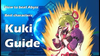 Kuki Shinobu F2P Guide Best Characters How to Beat Abyss Genshin Impact [upl. by Silsby]