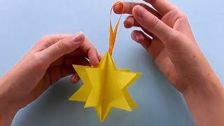 Sterne basteln mit Papier  Einfache Weihnachtssterne falten  DIY Weihnachtsdeko [upl. by Loggia]