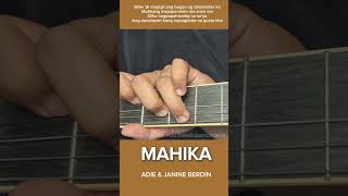 MAHIKA  ADIE AND JANINE BERDIN guitartutorialforbeginners simplifiedchords [upl. by Ayerf]