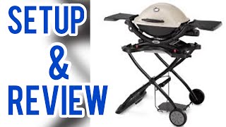 Weber Q1200  Portable Cart Setup And Review  How to assemble weber q portable cart [upl. by Llerej]