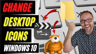 How To Change Desktop Icons Windows 10  Custom Icons [upl. by Alleoj]