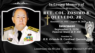 Interment Funeral Mass for Zosimo Quevedo Jr presided by Cardinal Quevedo [upl. by Areval]