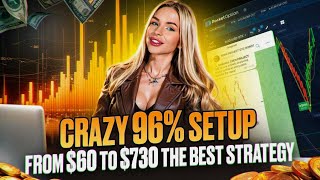 CRAZY TRADING STRATEGY 96 SETUP  From 60 To 730 POCKET OPTION  BINARY OPTIONS SIGNALS [upl. by Weidner]