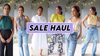 TRYON HAUL Myntra Ajio Zara HampM Veromoda Mango [upl. by Shwalb]