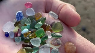 Sea glass hunting at Seaham UK [upl. by Ilyssa903]