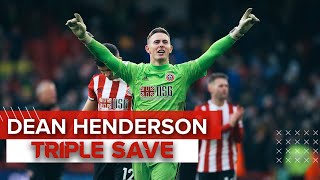 AMAZING DEAN HENDERSON TRIPLE SAVE  Sheffield United Vs Norwich  Premier League [upl. by Nrol590]